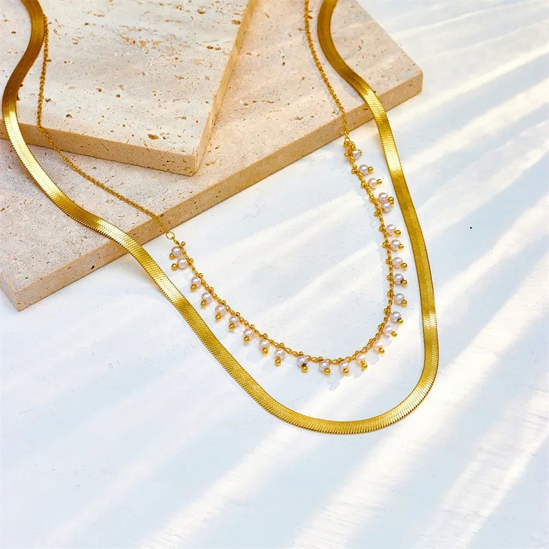 Marizanne | Luxe Snake Choker & Pearl Jewelry Set