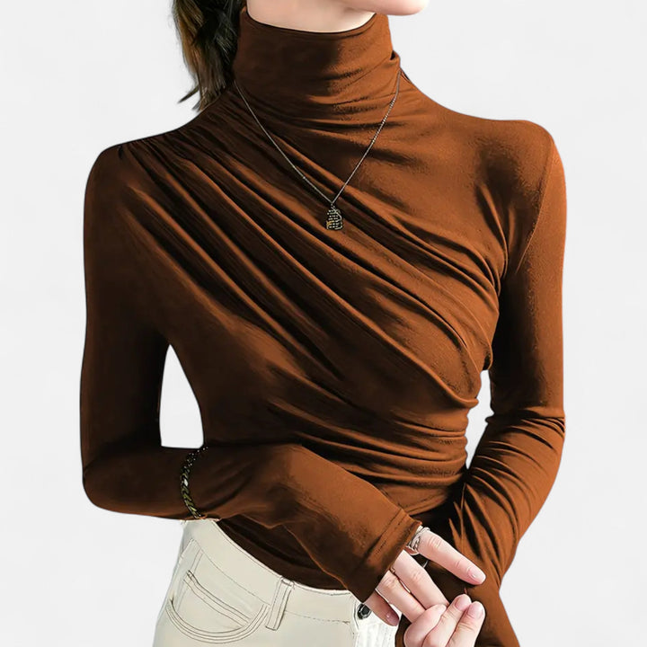 Sienna | Women’s High-Neck Silk Top