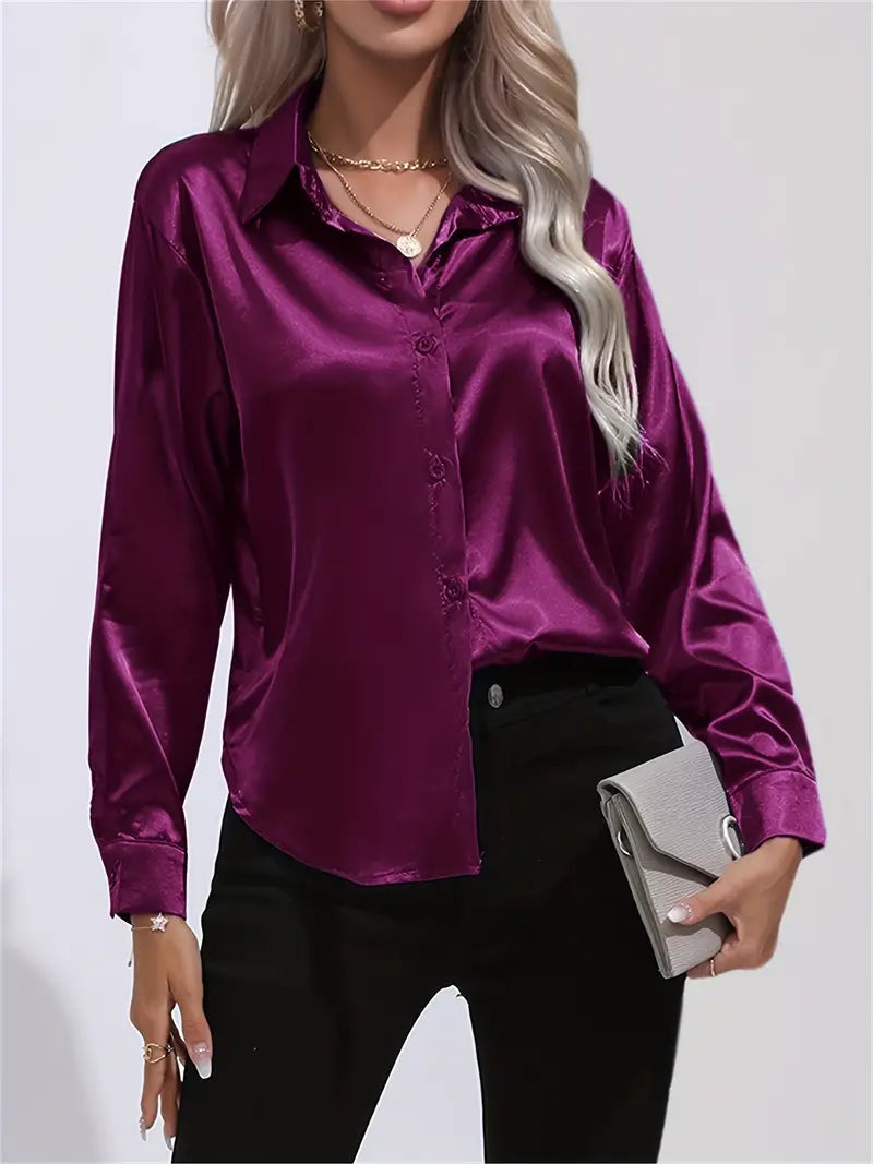 Elegant Satin Blouse for Women