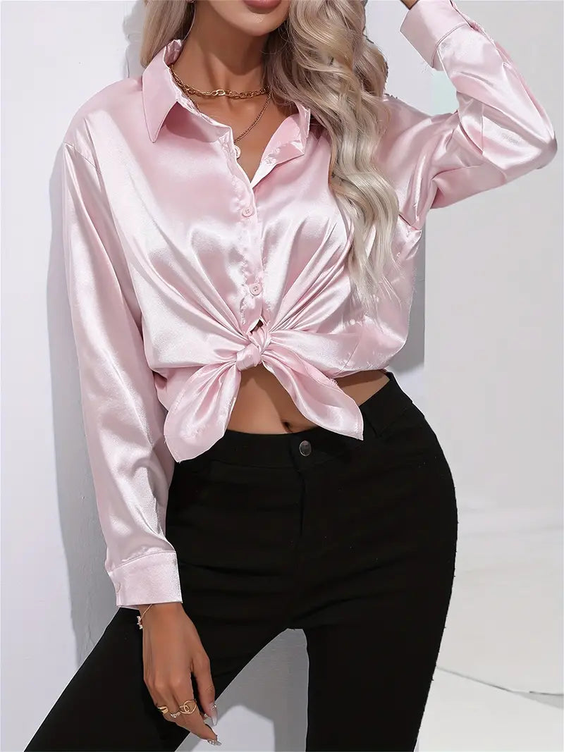 Elegant Satin Blouse for Women