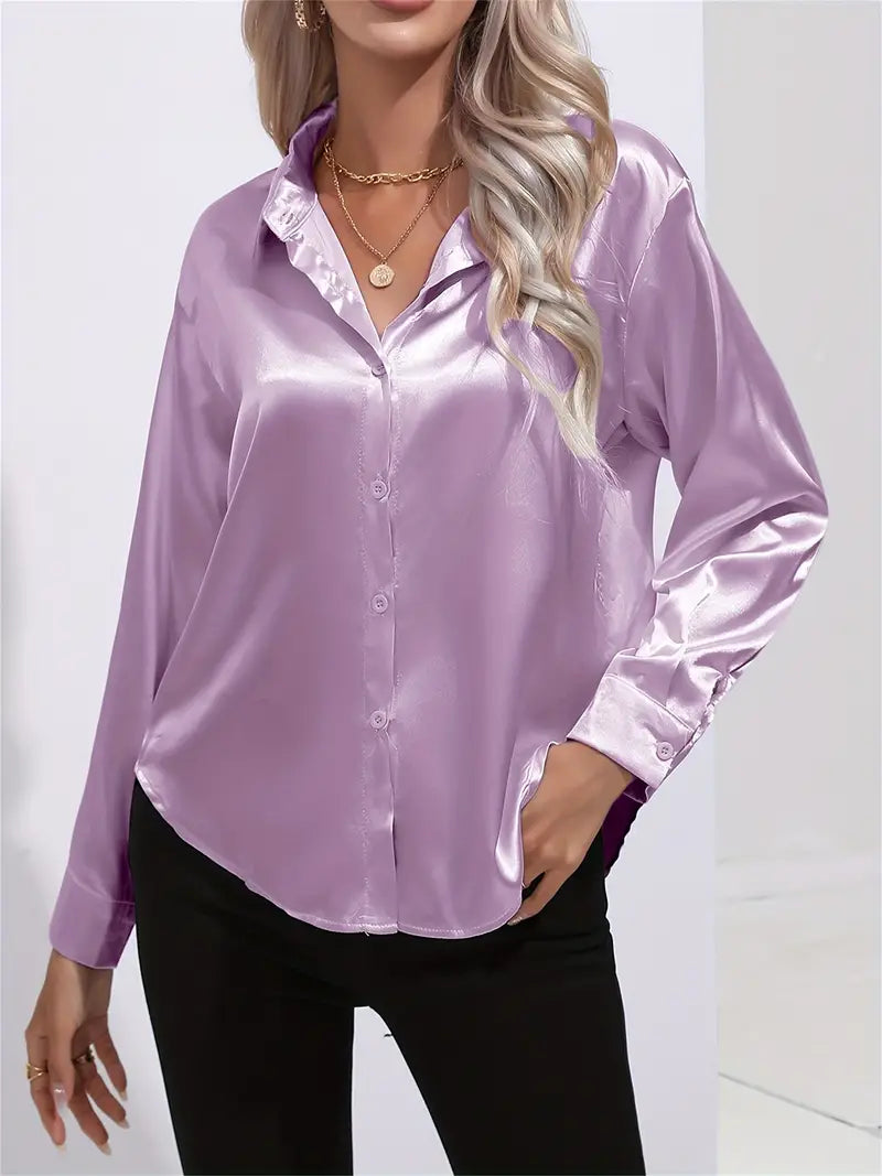 Elegant Satin Blouse for Women