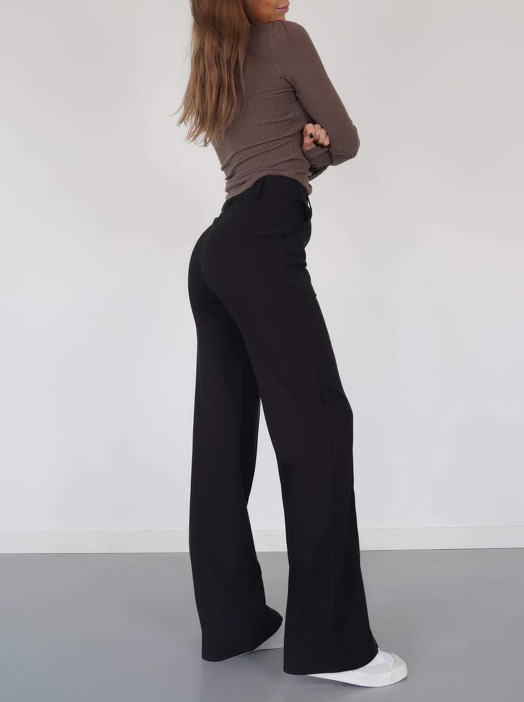 Casual Wide-leg high-waisted trousers for women