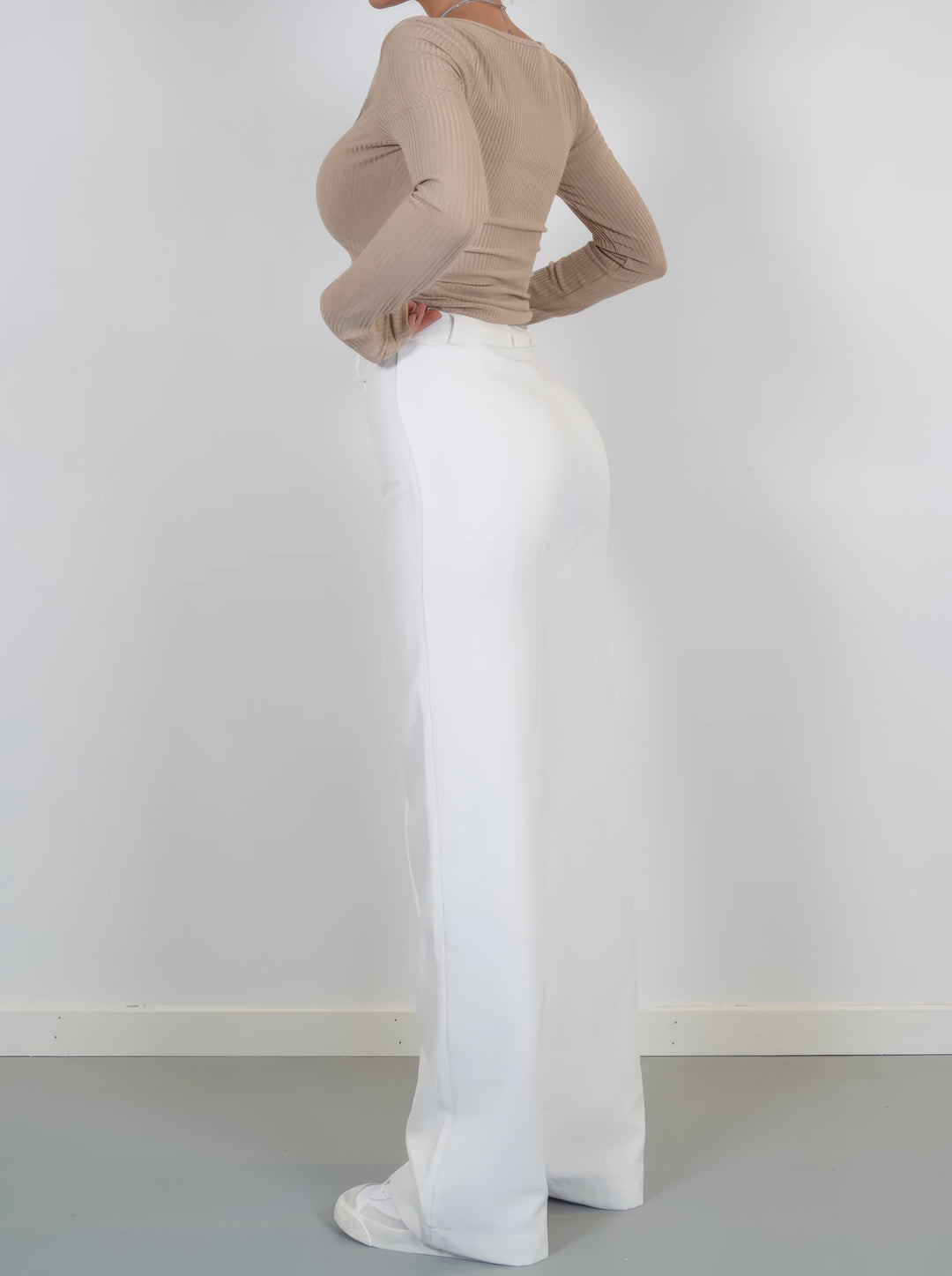 Casual Wide-leg high-waisted trousers for women