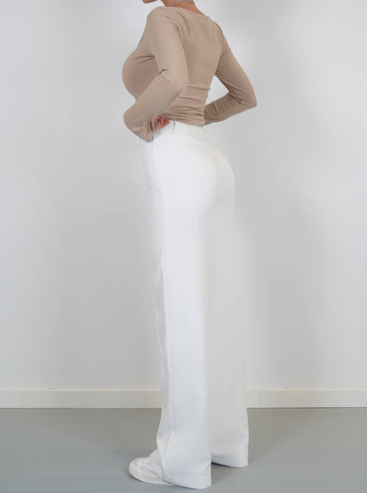 Casual Wide-leg high-waisted trousers for women