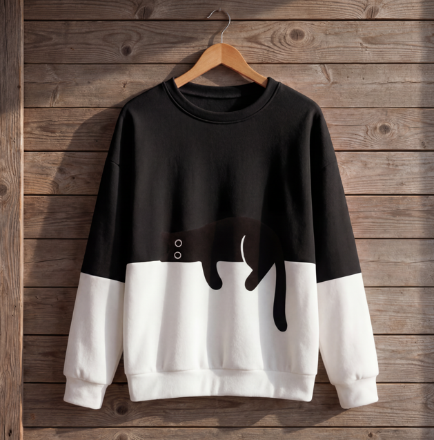 Bridget | Women's Sweatshirt with Cat Design