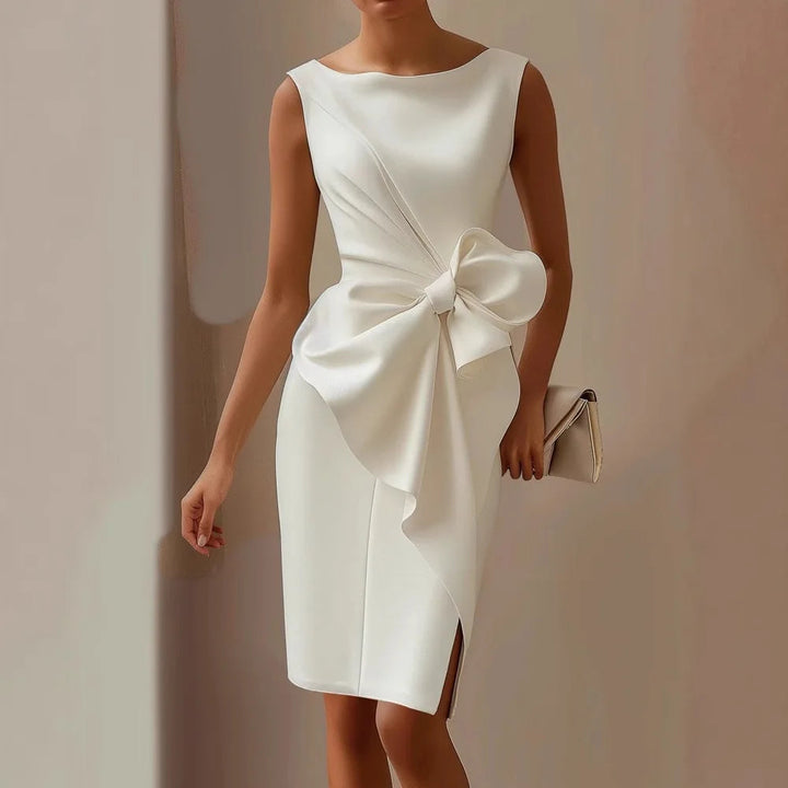 Bow Dress – Elegant Sleeveless Evening Party Dress for Women