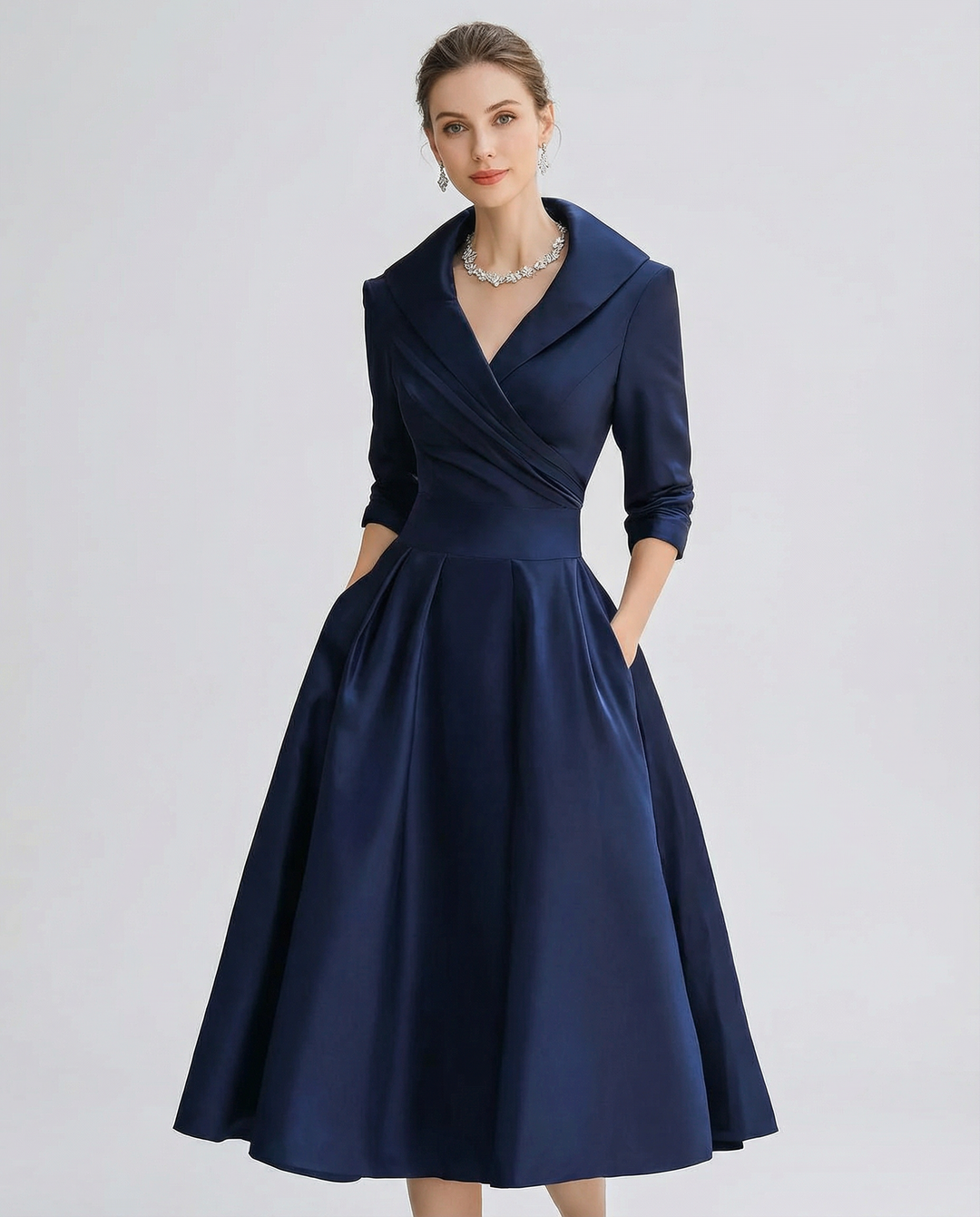 Chic A-Line Dress – Stylish Lapel Design for Effortless Summer Elegance