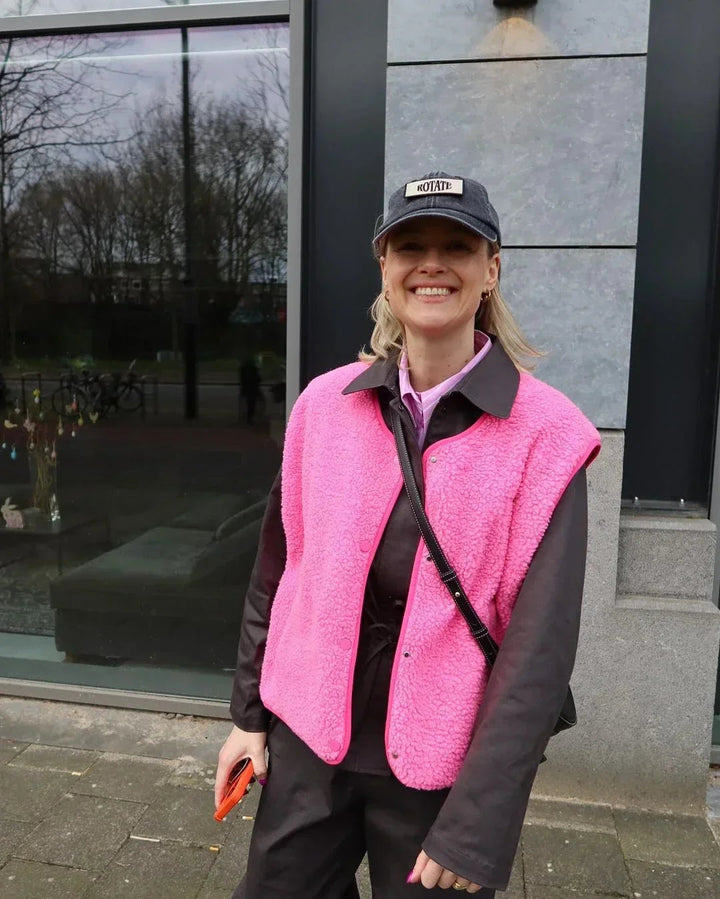 Casual fleece vest for women
