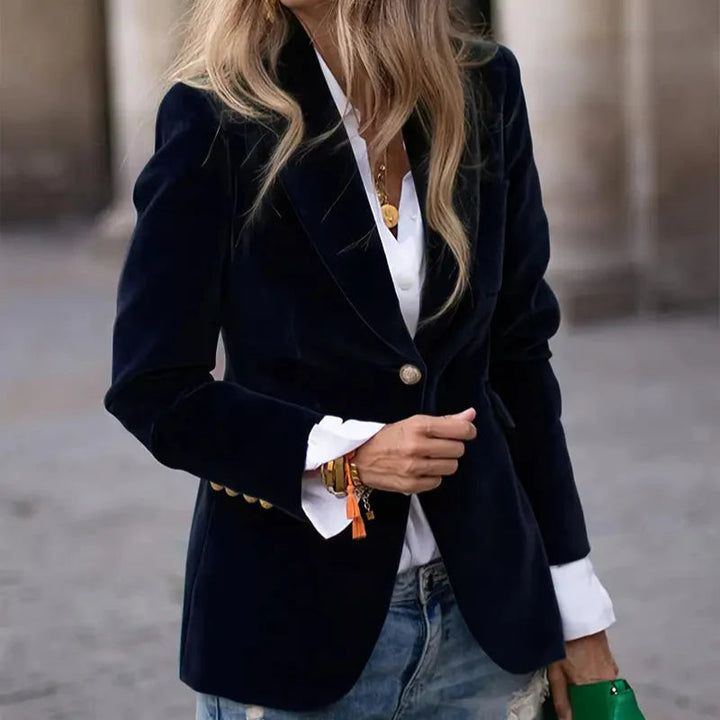 Women's Elegant Velvet Blazer