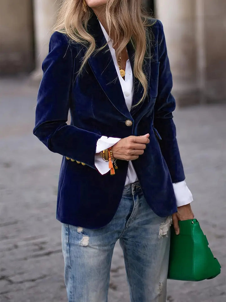 Women's Elegant Velvet Blazer