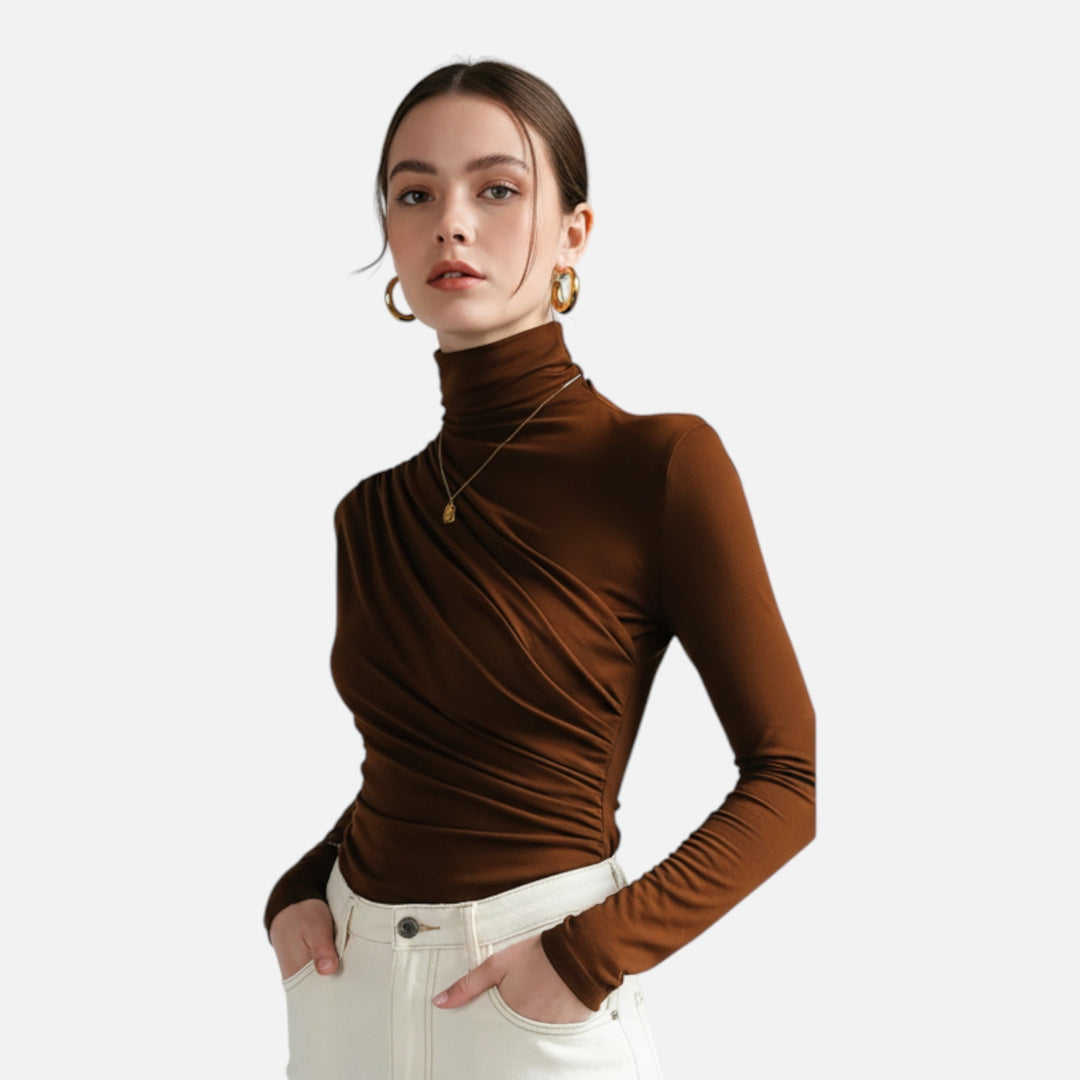 Sienna | Women’s High-Neck Silk Top