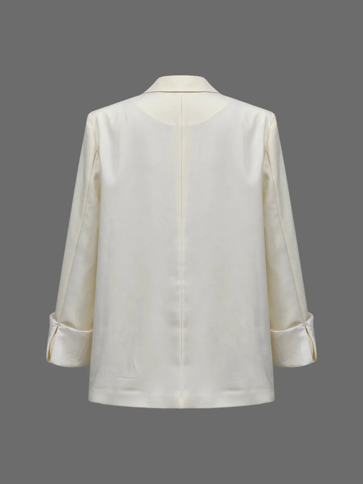 Casual Suit Jacket – Stylish Color-Blocked Design for Effortless Commuting