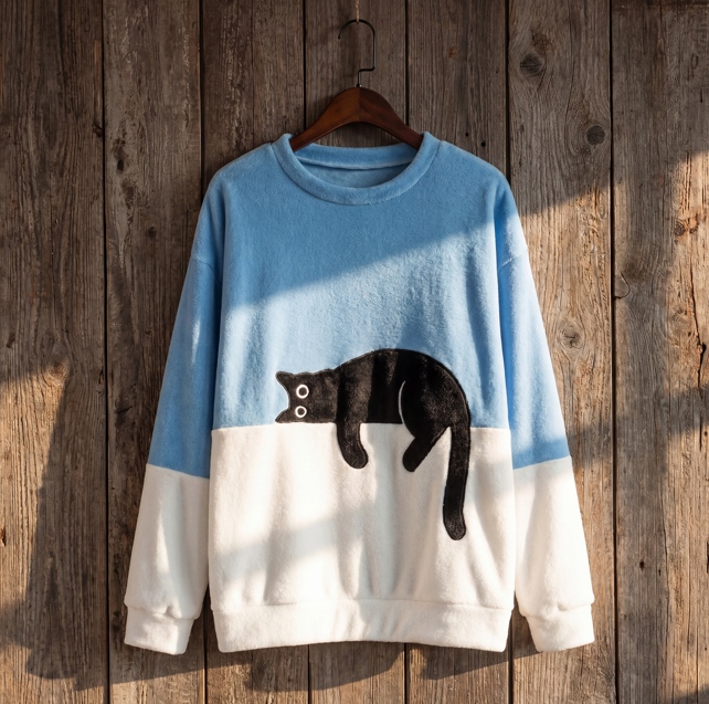 Bridget | Women's Sweatshirt with Cat Design