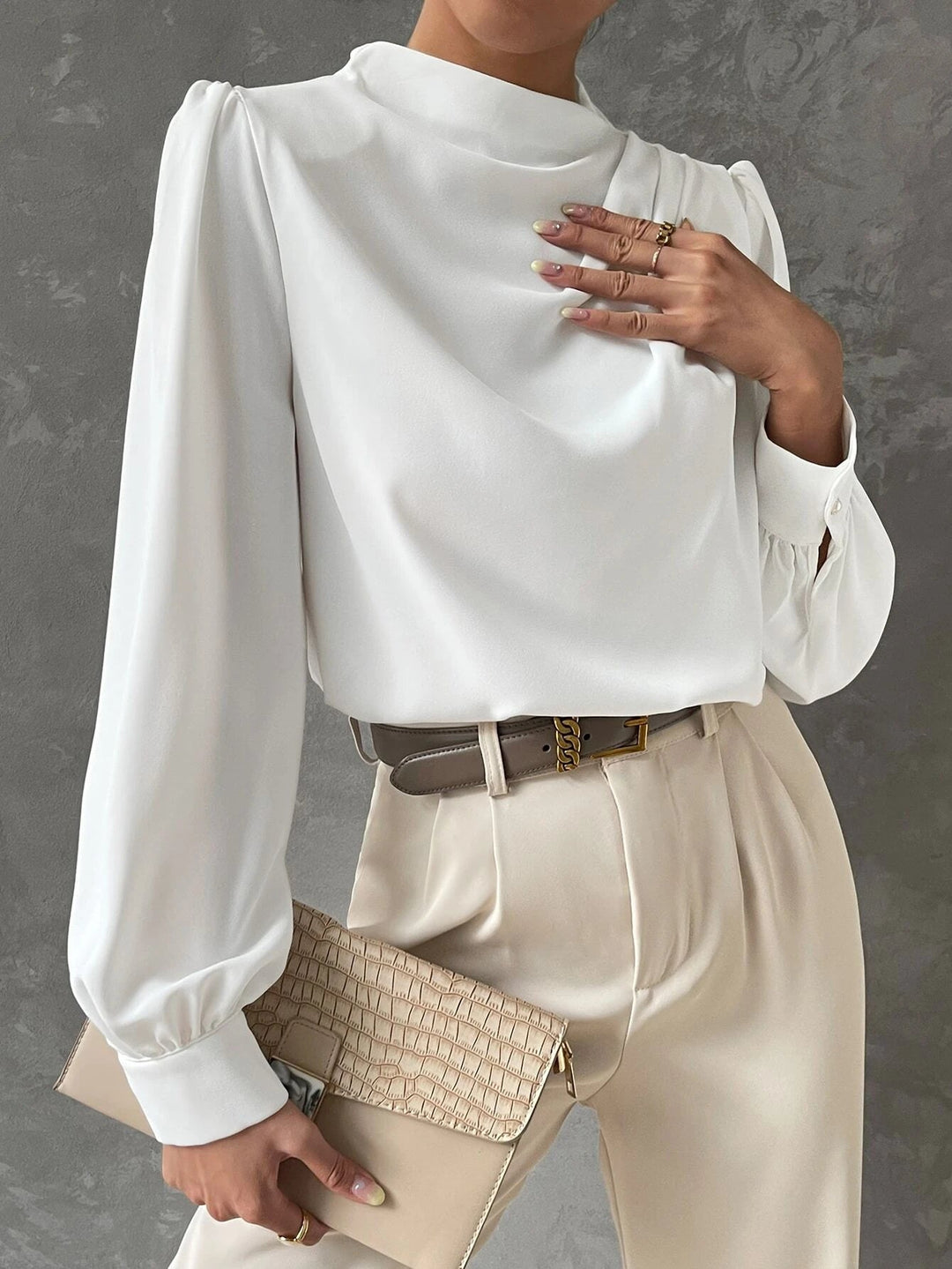 Women's Stylish Bishop Sleeve Blouse