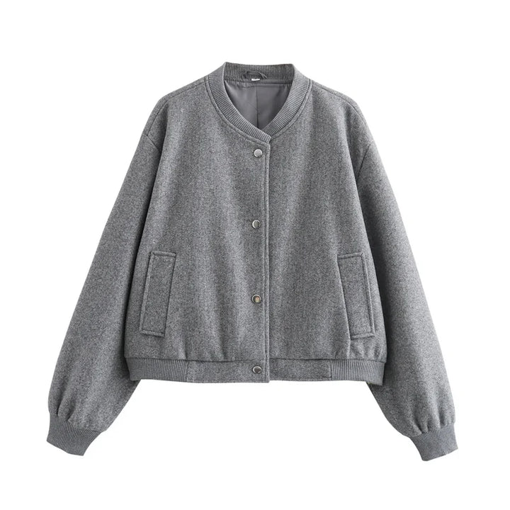 Women's Light Cropped Bomber Jacket