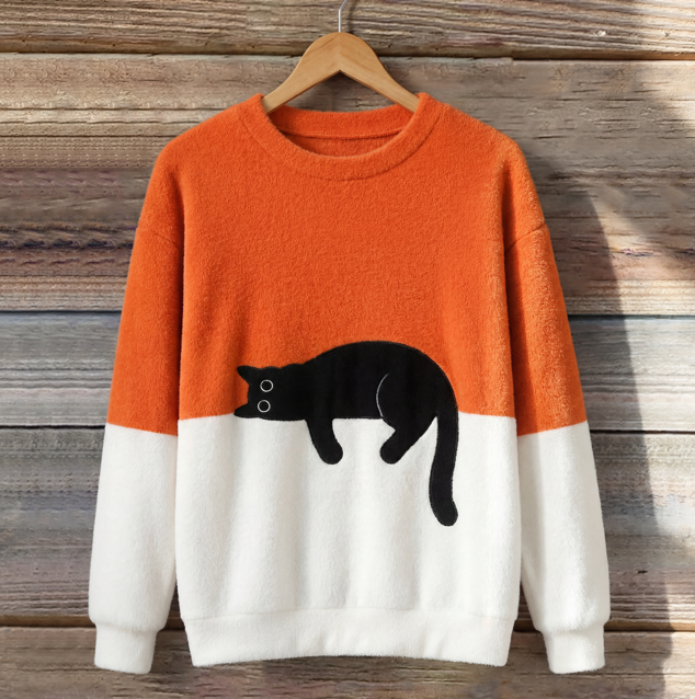 Bridget | Women's Sweatshirt with Cat Design