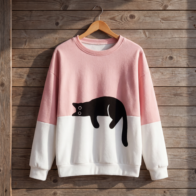 Bridget | Women's Sweatshirt with Cat Design