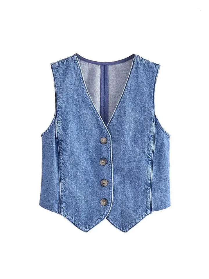 Modelo Denim Waistcoat