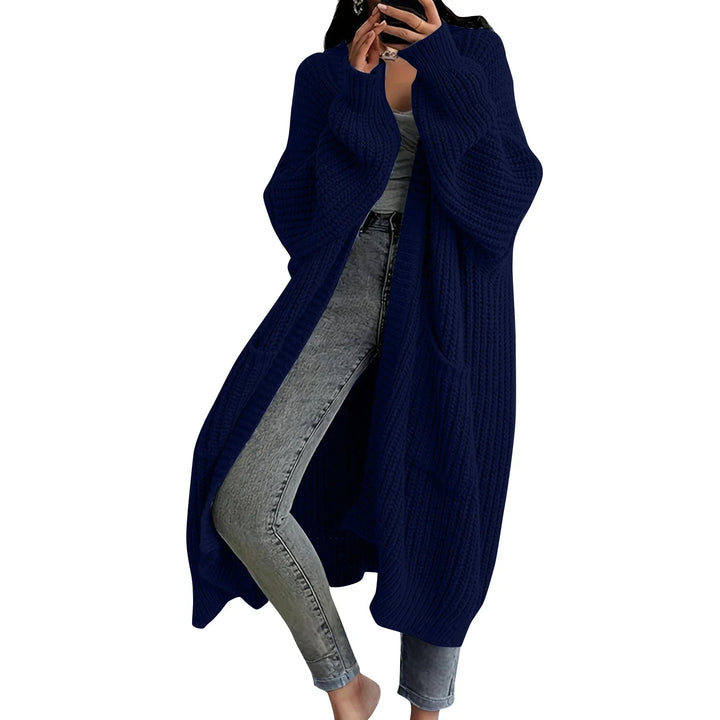 Lilia | Long Sleeved Knee Length Knitted Overcoat