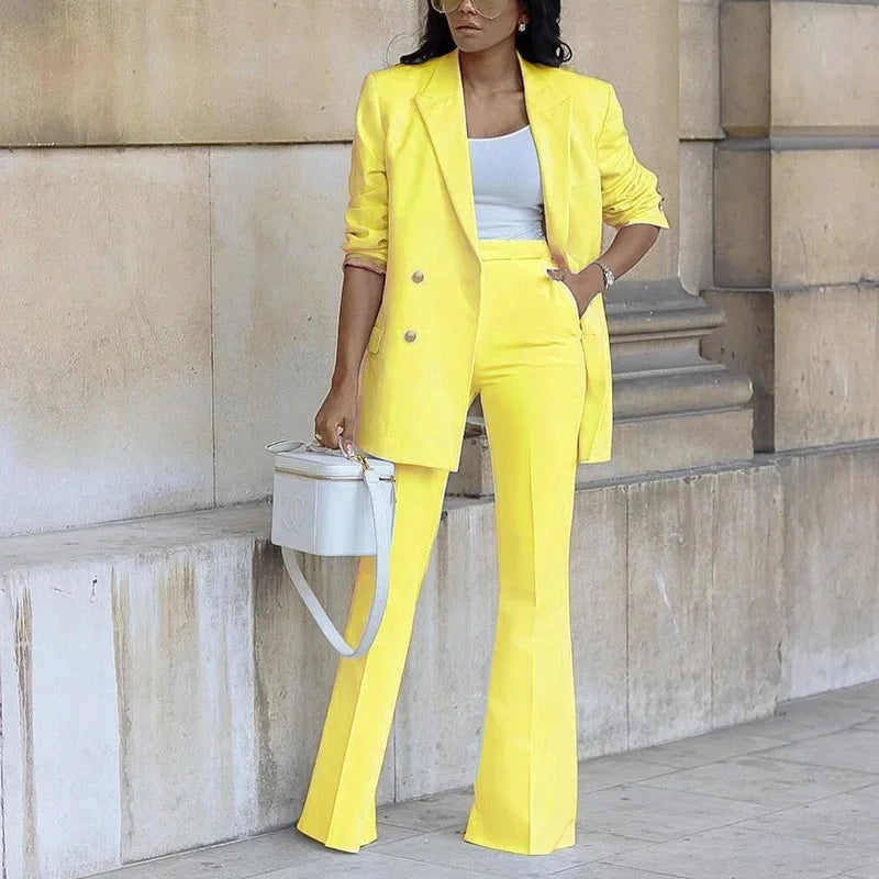 Lauren | Chic Formal Suit Set with Tailored Long Blazer for Women