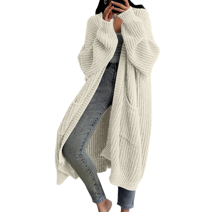 Lilia | Long Sleeved Knee Length Knitted Overcoat
