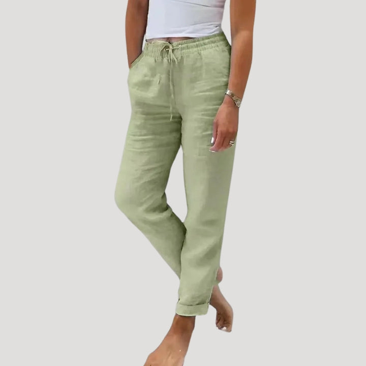 Casual lightweight summer linen trousers