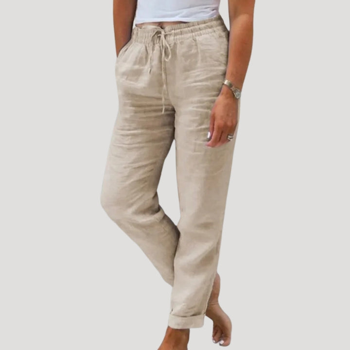 Casual lightweight summer linen trousers