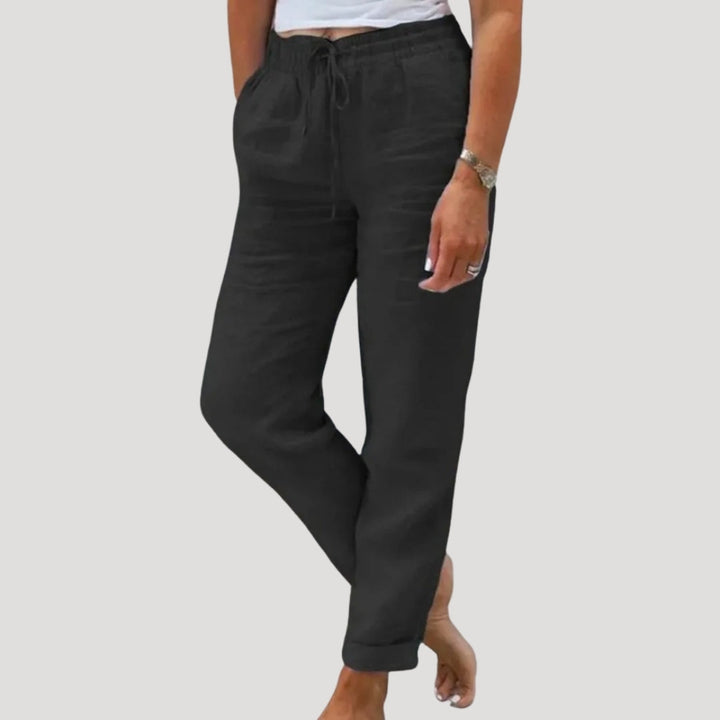Casual lightweight summer linen trousers