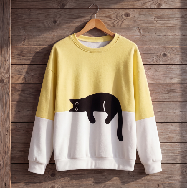 Bridget | Women's Sweatshirt with Cat Design