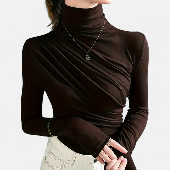Sienna | Women’s High-Neck Silk Top