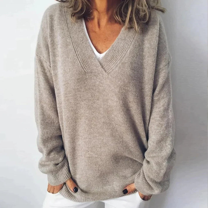V-Neck Women's Jumper - Sofia